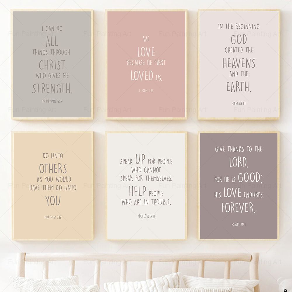 School Kids Education Quotes - Poster Pendidikan Kristen Cetakan Kutipan Ayat