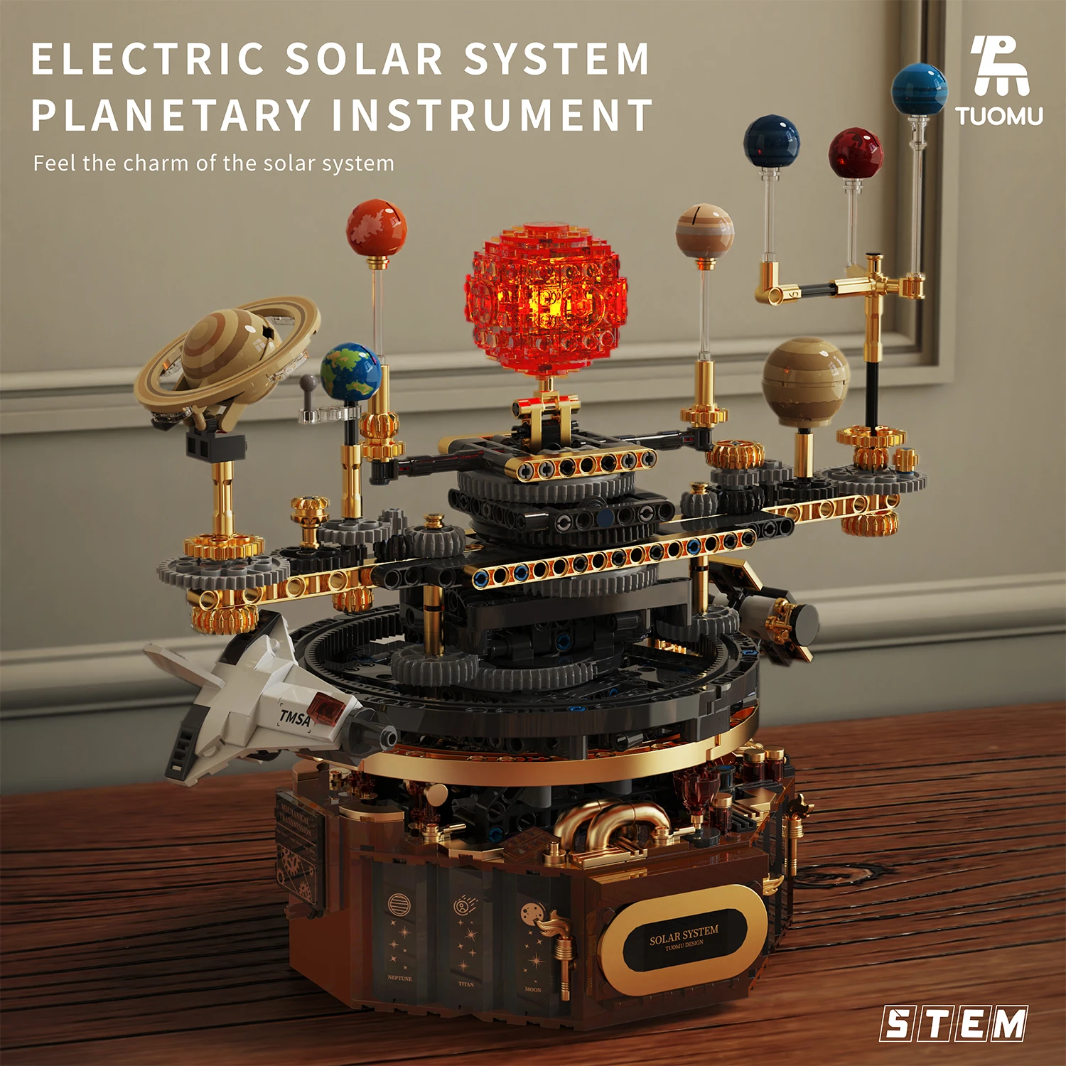 Kids Education System - Blok Bangunan Tata Surya Berputar Elektrik