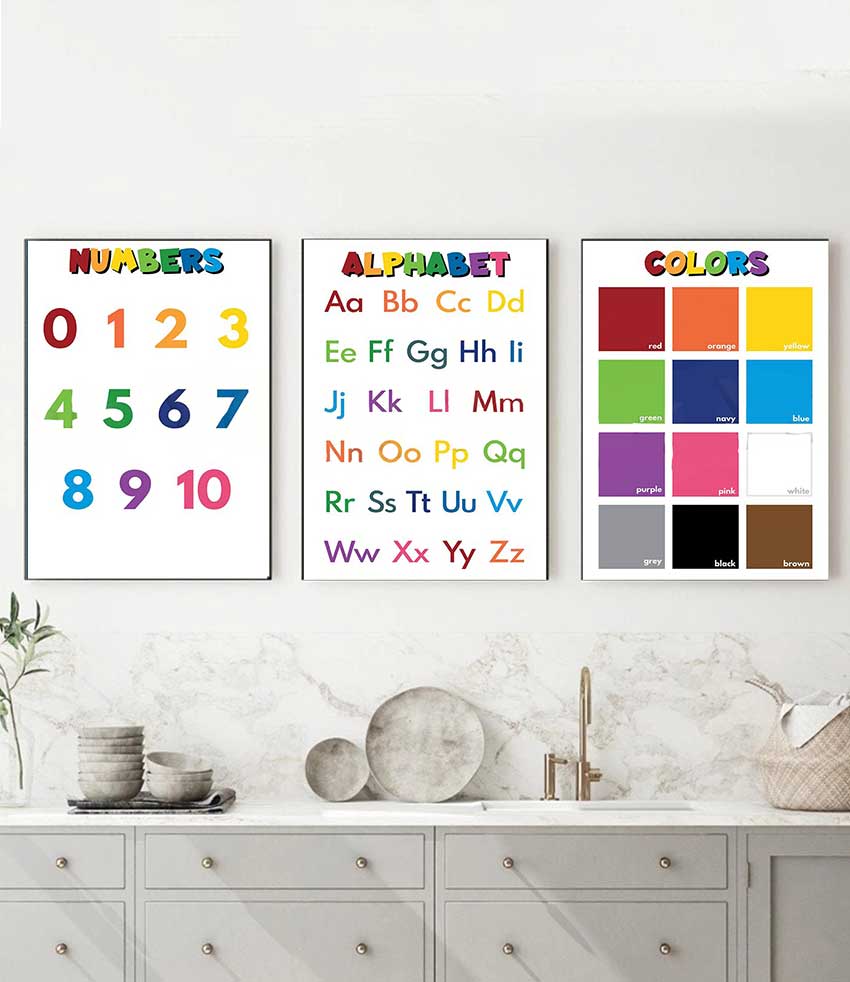 Kids Education Name - 1 buah poster kelas pendidikan anak-anak