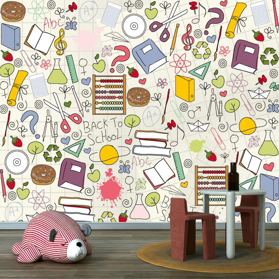 Kids Education Wallpaper - Wallpaper Tempel Mudah Dipasang untuk Ruang