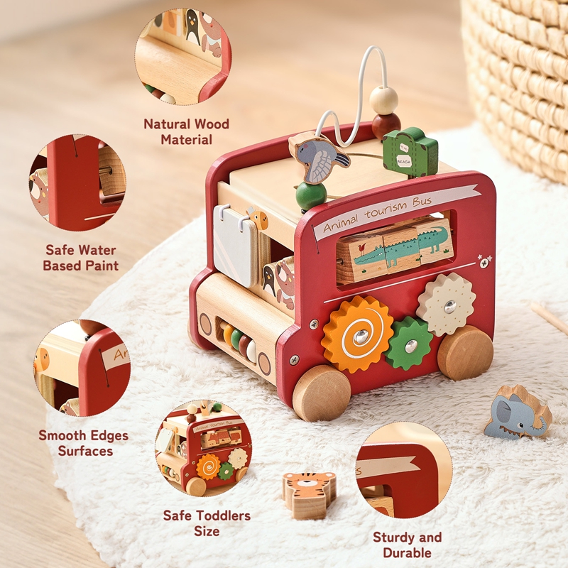 Mainan Bus Kayu Nama Kustom Gr - Kids Education Name ulasan dan harga