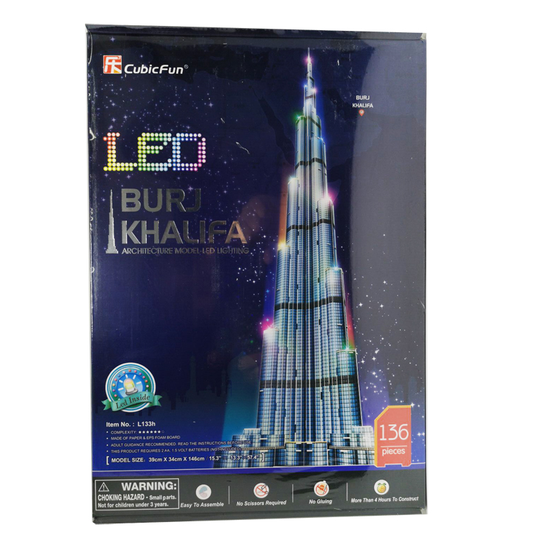 Puzzle 3d 1.5m Dubai Burj Khal - Kids Education In Dubai ulasan dan harga