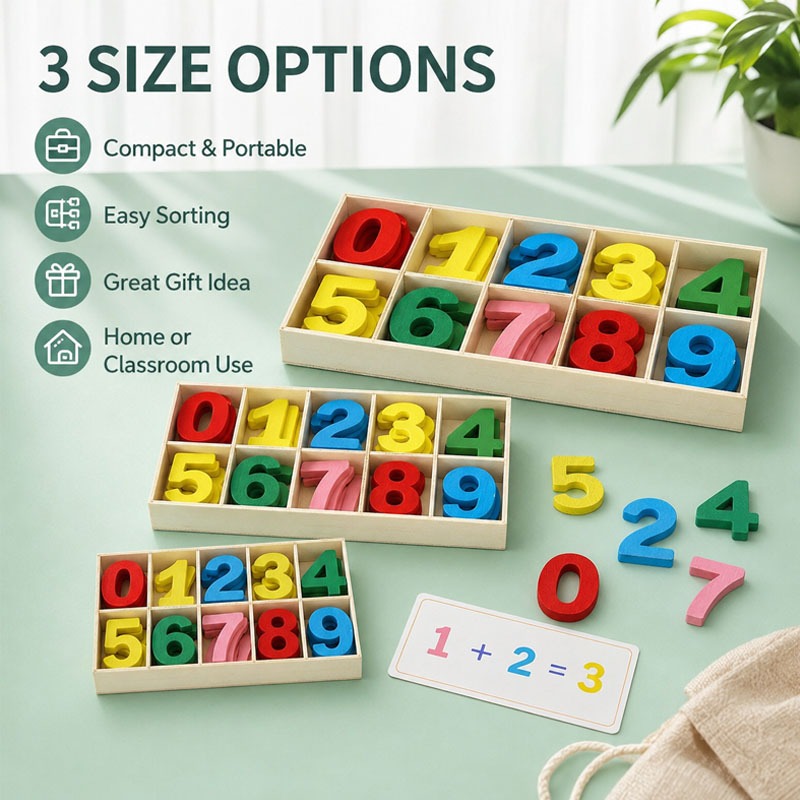 Set Angka Kayu Kerajinan Tanga - Kids Education Name ulasan dan harga