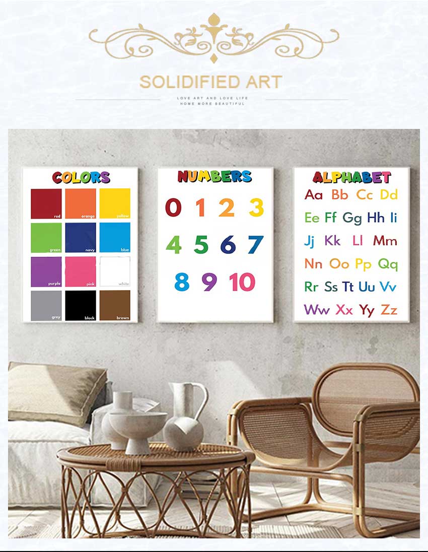 1 buah poster kelas pendidikan - Kids Education Name ulasan dan harga