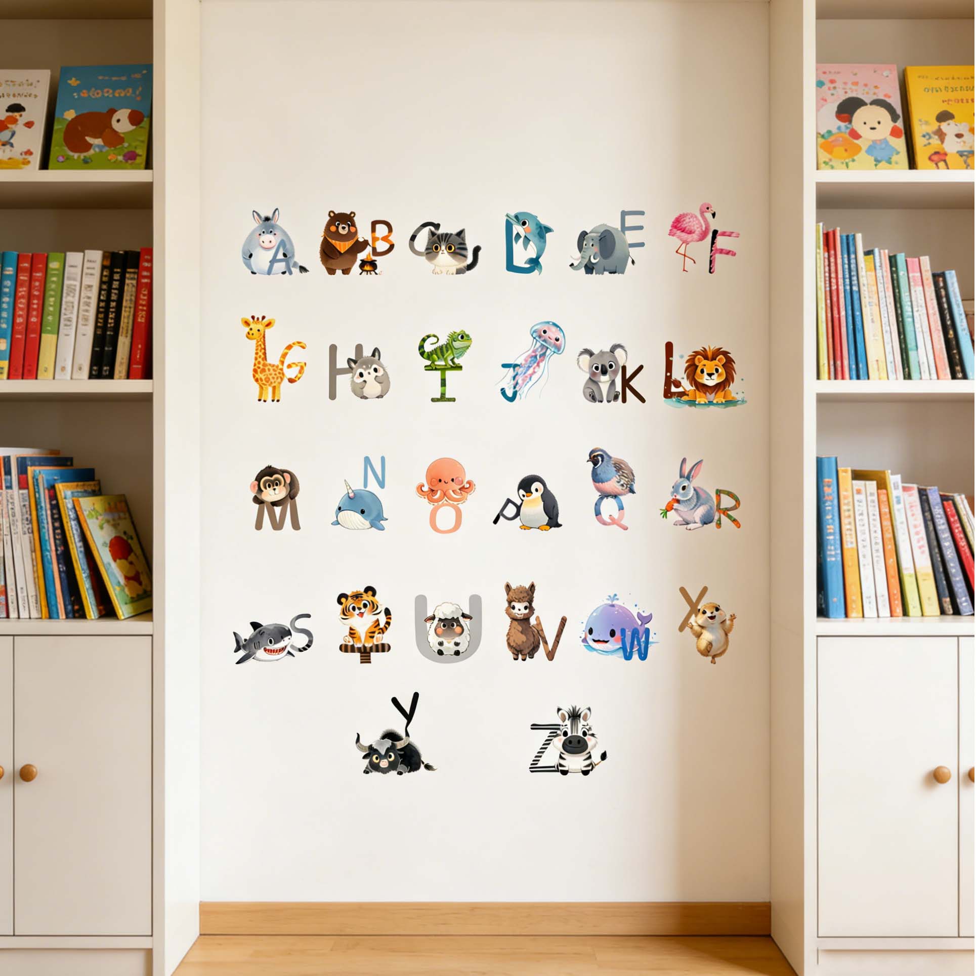 Stiker Dinding Alfabet Inggris - Kids Education Wallpaper ulasan dan harga