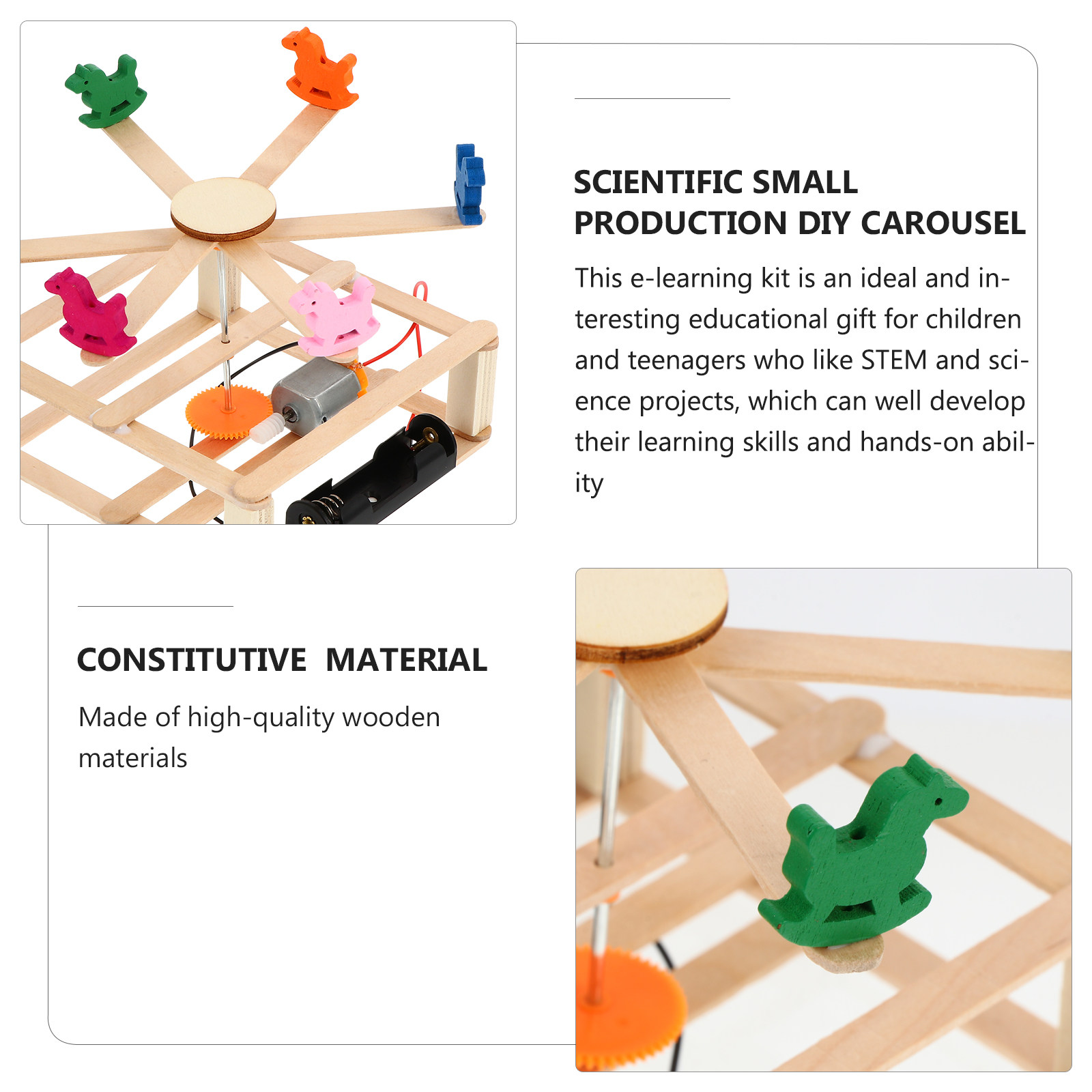 1Set Kit Perakitan Merry-Go-Ro - Kids Education Material ulasan dan harga